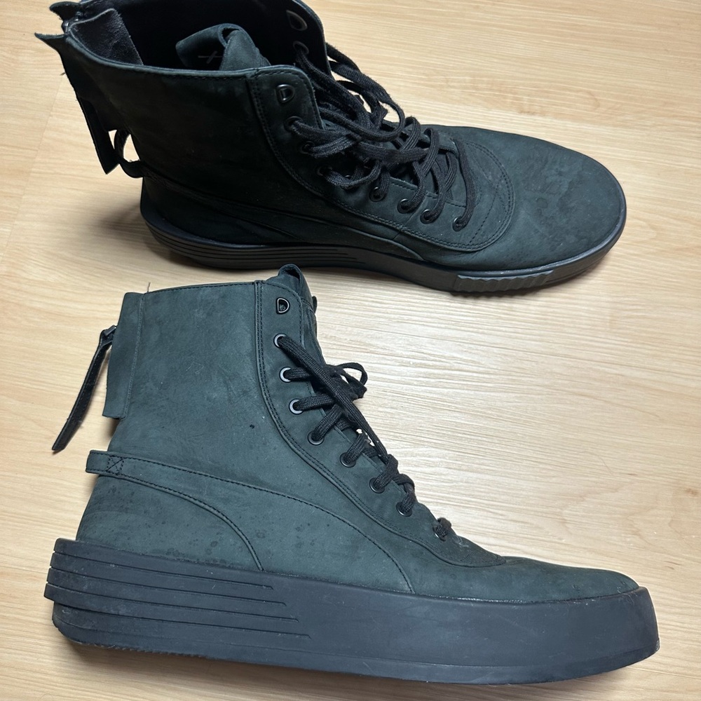 Puma XO Parallel High Top Suede Size 10,5 Men’s Shoes Black